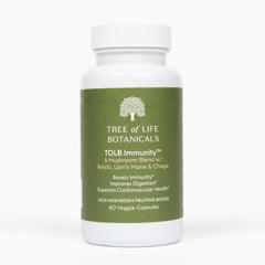 Tree of Life Botanicals Immunity Mushroom Complex bottle front supports immune response.