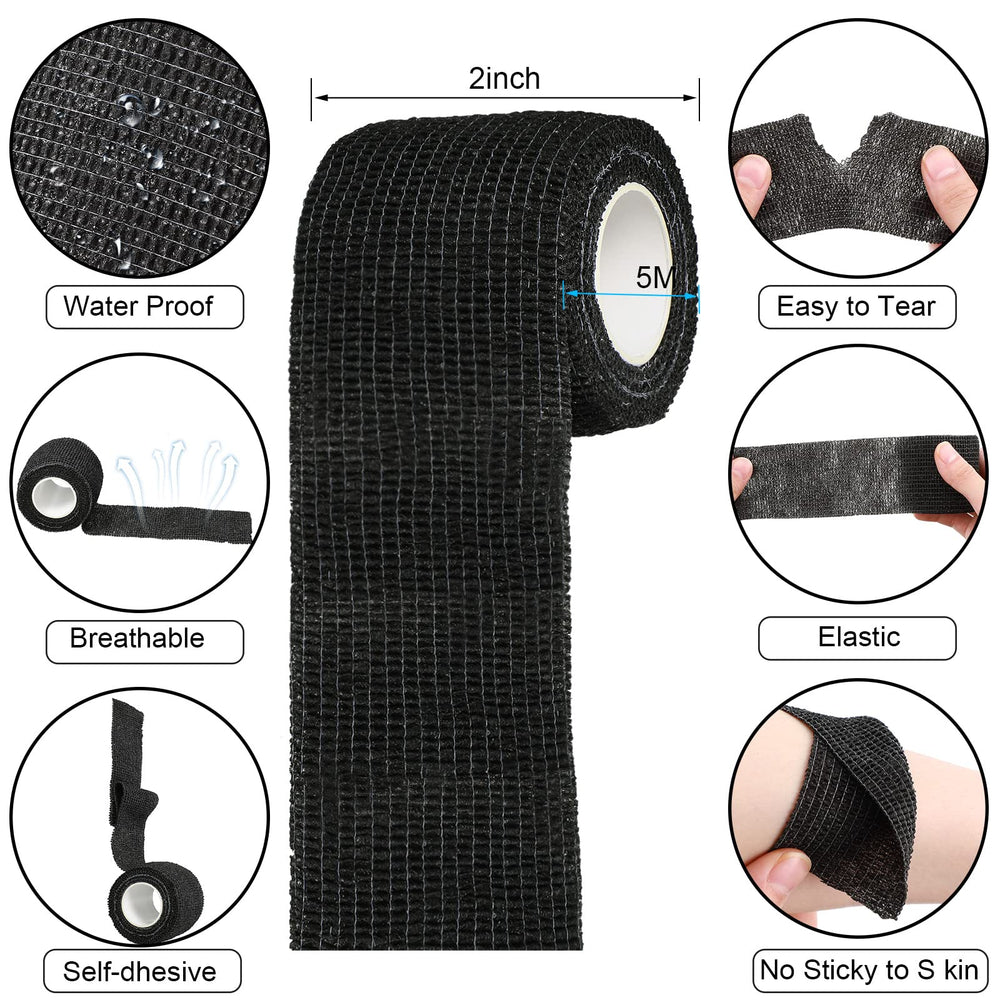 Treela bandage wrap 2in x 5yd black roll for flexible support during activity.