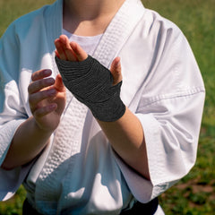 Treela breathable fabric wrap keeps wear comfortable through activity.