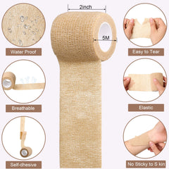 Treela self-adhering bandage close-up showing self-stick action