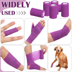 Treela bandage wrap on wrist demonstrates easy self-adhesive application.