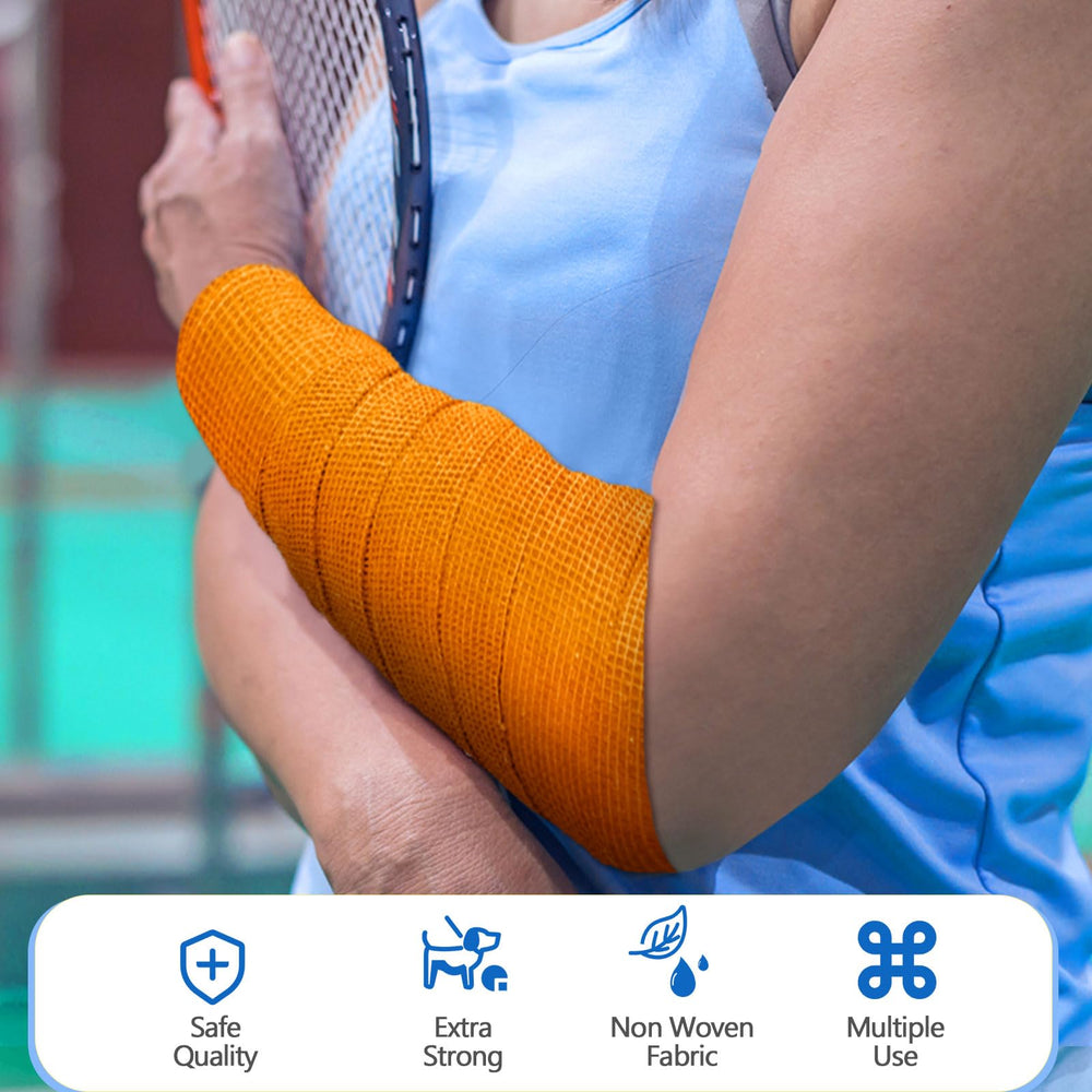 Elastic cohesive wrap from Treela secures wrists, ankles, and fingers with gentle compression.