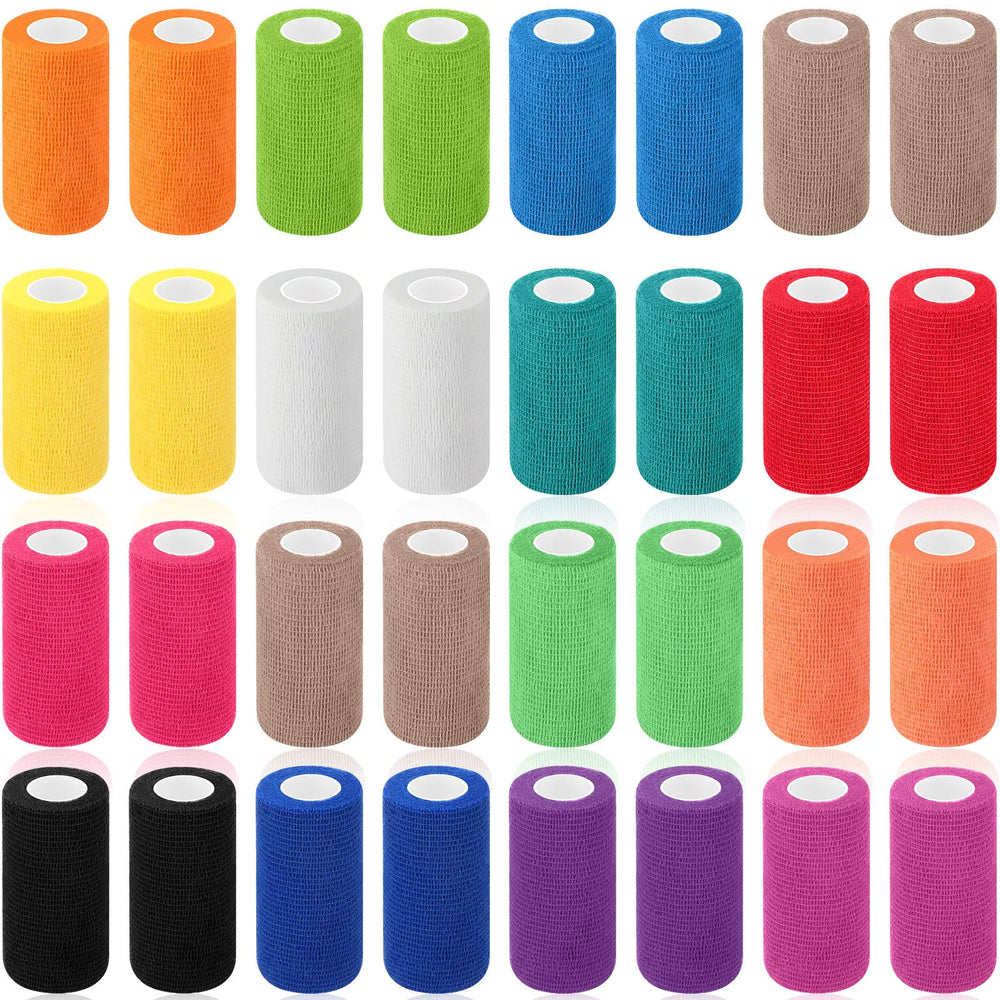 Treela self-adherent bandage wrap multicolor pack for flexible support