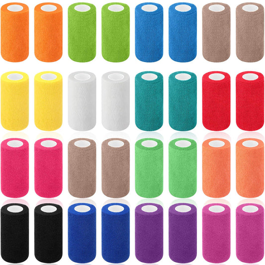 Treela self-adherent bandage wrap multicolor pack for flexible support