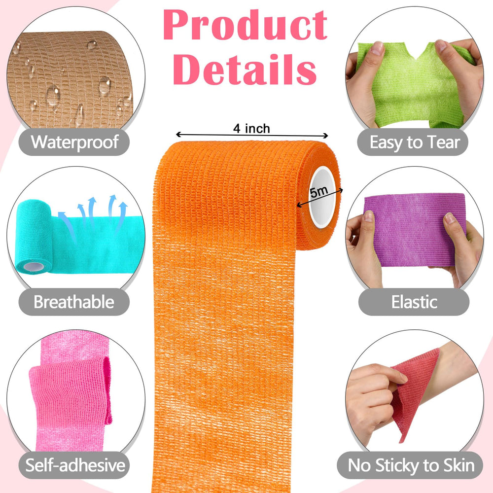 Treela self-adhesive bandage, 4in x 5yds, wrist and ankle supports without clips