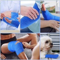 Treela sport tape knee wrap blue for flexible protection.