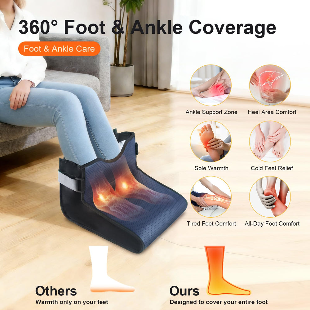 Trewf wrap targets heel area for soothing warmth.