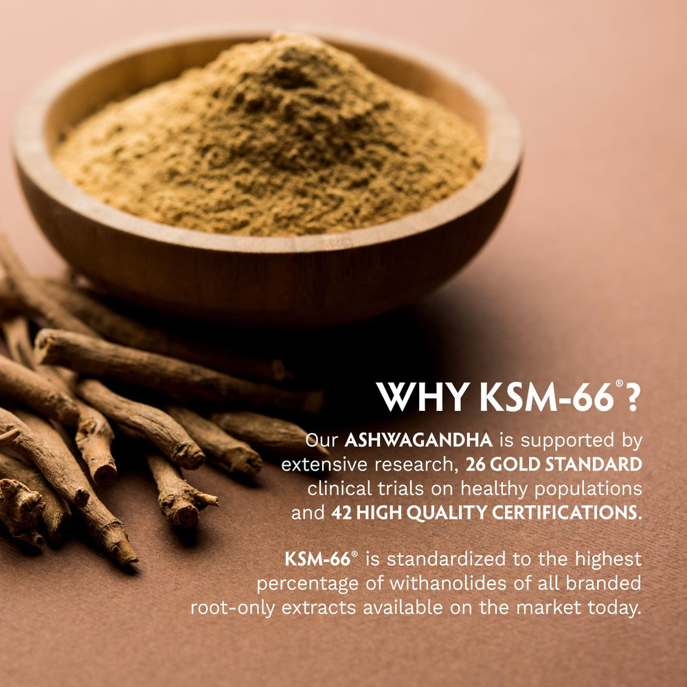 TRIBE ORGANICS Ashwagandha powder in smoothie for daily energy.