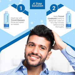 Tricovit iron-mineral capsule supports essential nutrients for hair health.