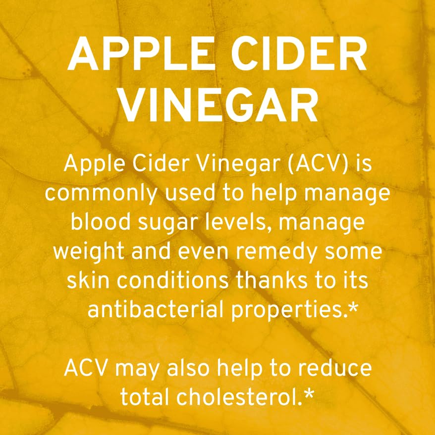 TRIO NUTRITION Apple Cider Vinegar Mother label closeup.