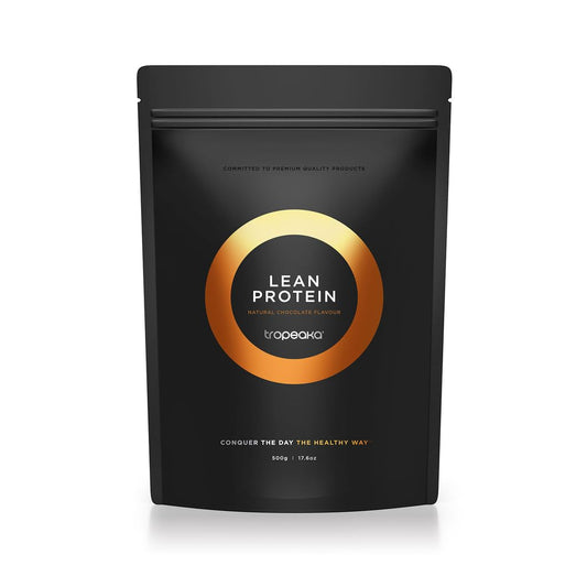 Tropeaka Lean Protein chocolate bottle for post-workout fueling
