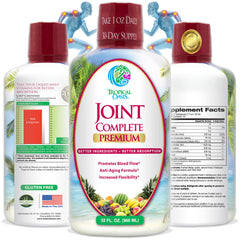 Tropical Oasis Joint Complete Liquid bottle ready for daily joint comfort.