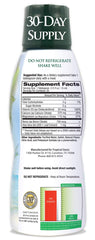 Tropical Oasis liquid calcium magnesium pour demonstrates convenient dispensing for daily support.