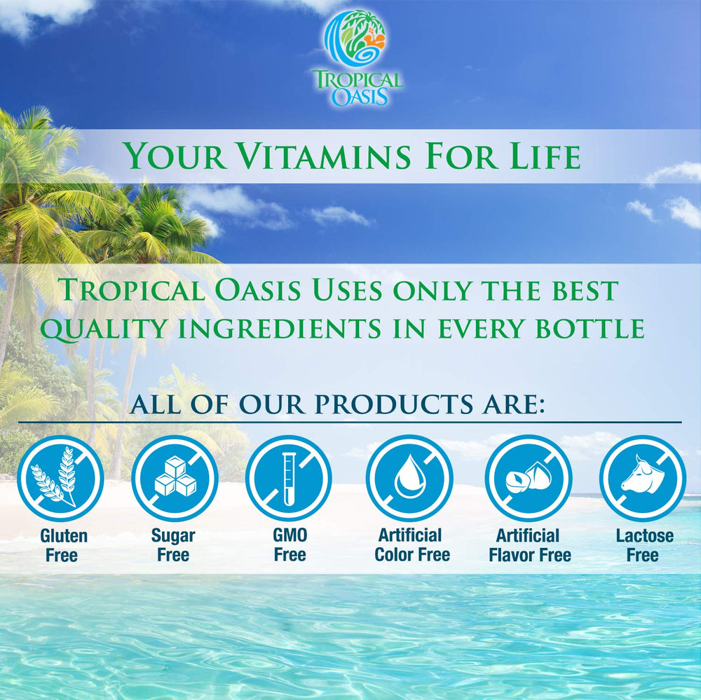 Diet-friendly composition: non-GMO, sugar-free, gluten-free, no artificial colors.