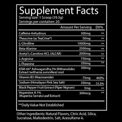 Troponin WTF Pre-Workout Strawberry Lemonade Snake Bite glass with foamy mix for energy