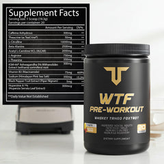 Troponin WTF Pre-Workout Strawberry Lemonade Snake Bite tub front flavor cue