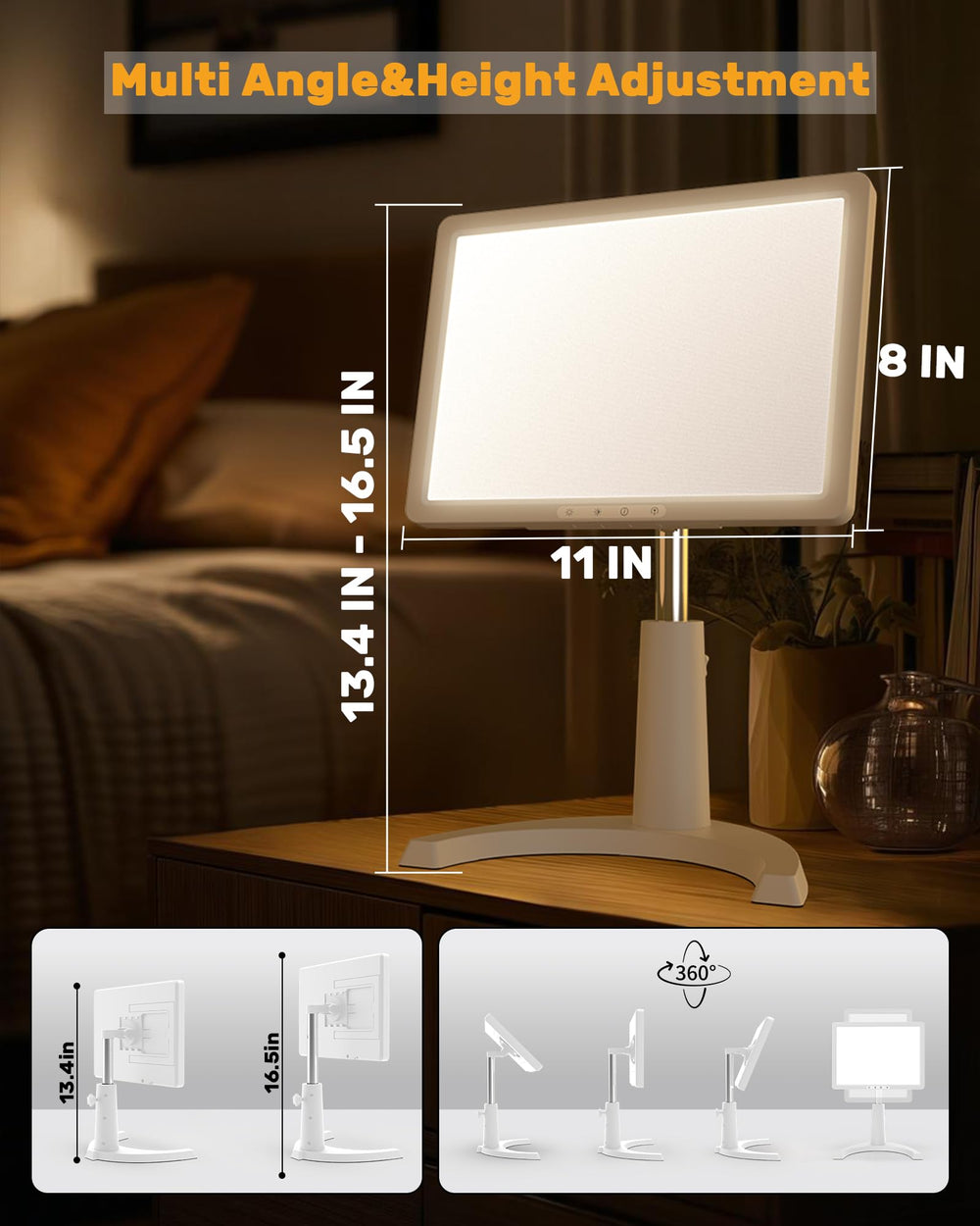 TroupePal 3-in-1 desk lamp with detachable panel and portability