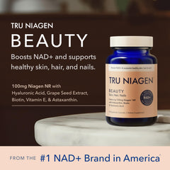 TRU NIAGEN Beauty NAD+ cap close-up showing bottle top