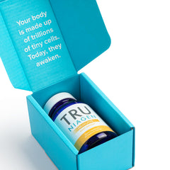 Lifestyle shot of TRU NIAGEN Immune bottle in home routine