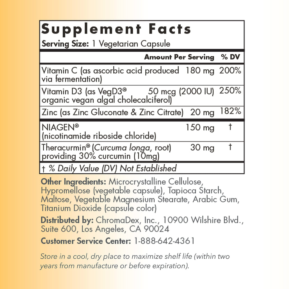 TRU NIAGEN Immune Niagen NAD+ panel highlights cellular energy support
