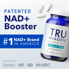 TRU NIAGEN packaging box shows lifestyle-ready packaging.