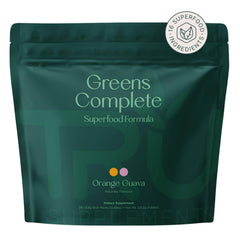 TRU Supplements Greens Complete tub front—daily energy boost.