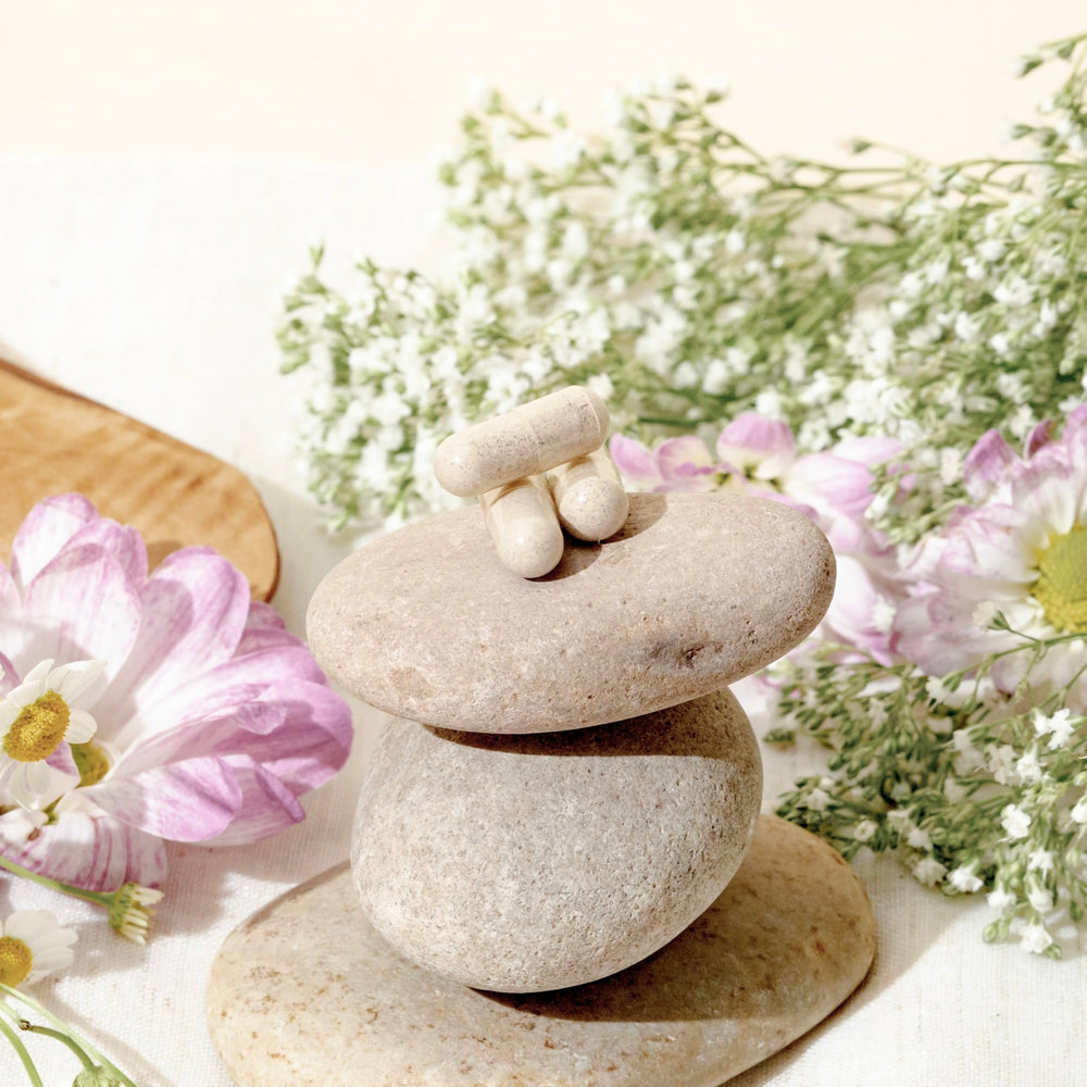 TRU Supplements HER packaging emphasizing natural women's wellness formula for balance.