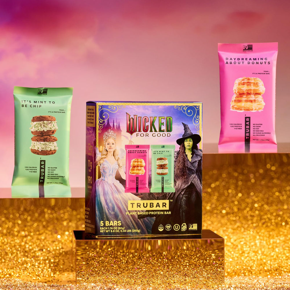 TRUBAR Wicked Ingredients closeup emphasizing almonds, cassava, and pea protein