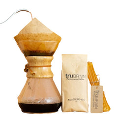 TruBrain nootropic coffee enhancer scoop ready to measure for quick mental energy.