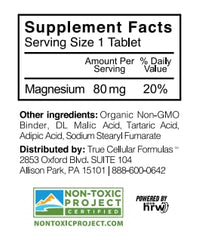 True Cellular Formulas Fastonic bottle label highlighting non-GMO and gluten-free attributes.