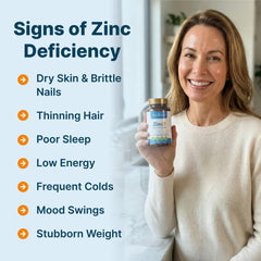 Zinc7 capsules closeup highlighting vegan capsules and ease of daily use.
