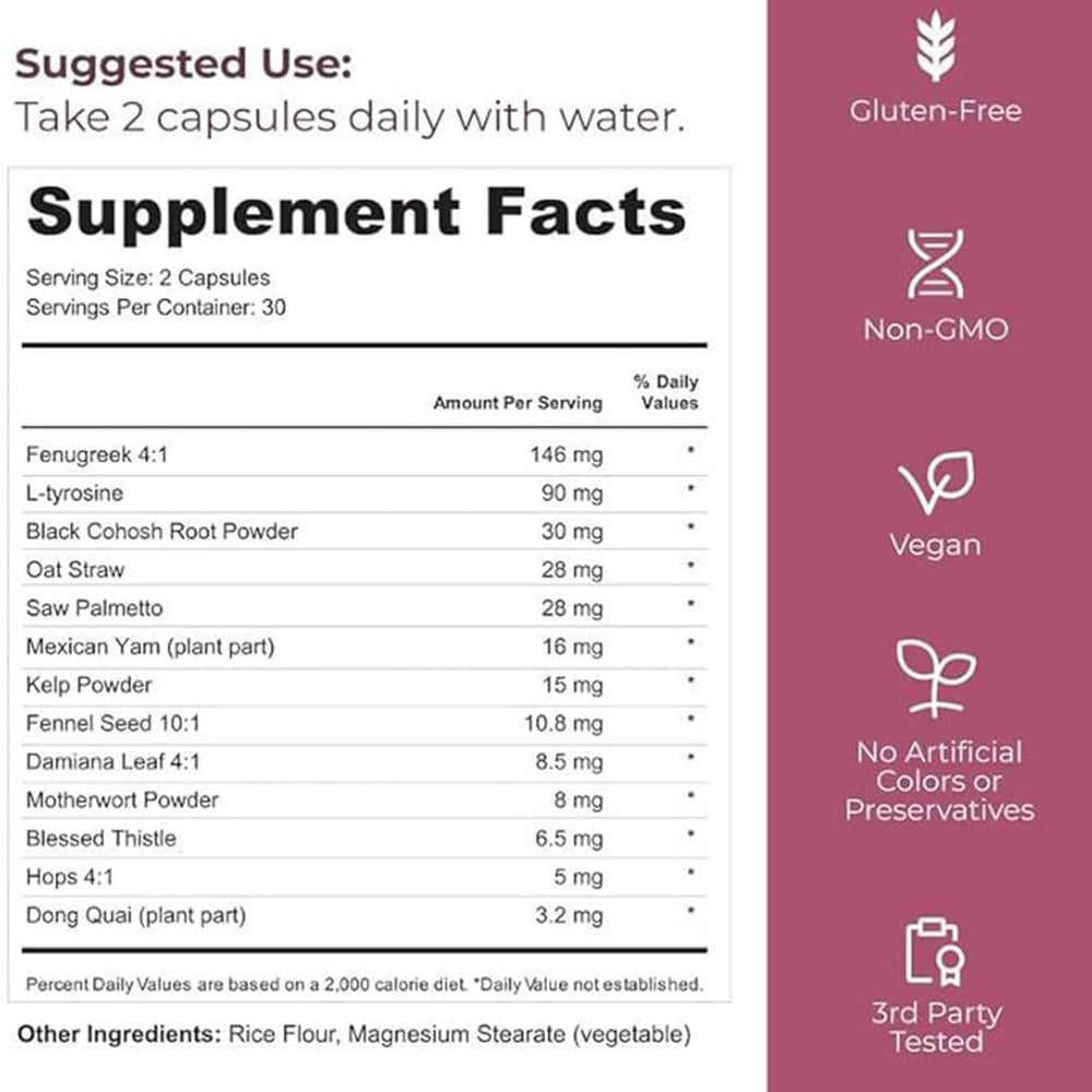 TRUE FEM capsules beside a glass suggest a simple daily ritual.