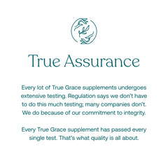 True Grace carbon-neutral commitment symbol and messaging