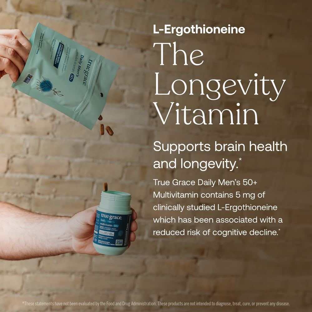 Product shot emphasizing 60 servings per bottle for ongoing use.