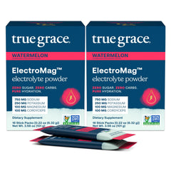 True Grace ElectroMag Watermelon stick-pack for quick hydration during workouts