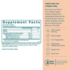Close-up of True Grace Omega-3 softgels showing glossy capsules and absorption potential.