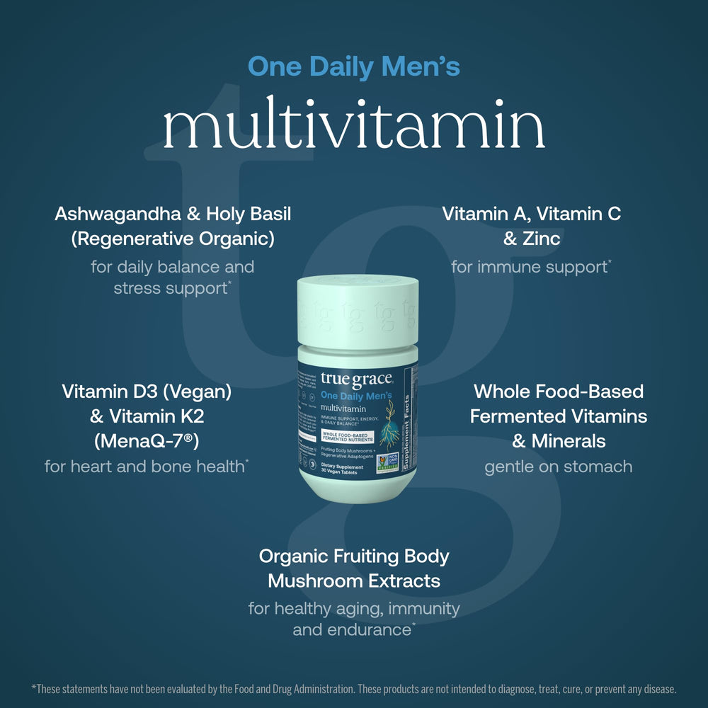 True Grace One Daily ingredients blend showing fermented minerals.