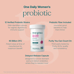 True Grace One Daily Women's Probiotic DNA verification label demonstrates transparency.