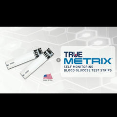 Retail-ready TRUE METRIX packaging featuring test strips