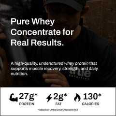 Pouring True Nutrition whey protein concentrate into a shaker for a post-workout shake