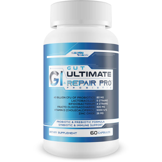 True You Health Gut & GI bottle front view shows 40B CFU probiotic blend for gut health