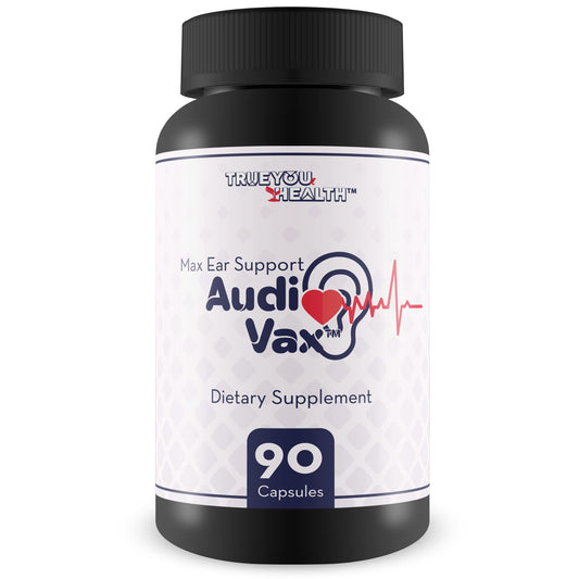 True You Health Max Ear Support Audi Vax bottle promotes daily ear health