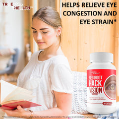 Blue light protection scene emphasizing eye comfort while using the supplement