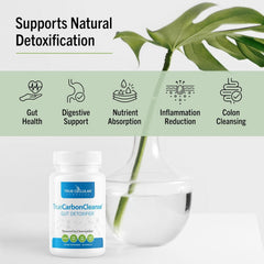 TrueCarbonCleanse cleanoptilolite crystal visualizing advanced toxin binding potential.