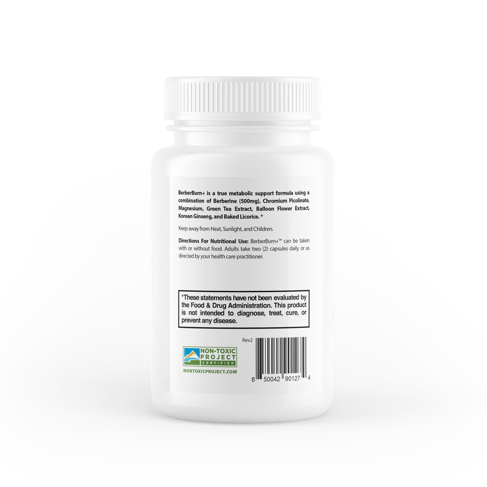 BerberBurn+ lifestyle shot suggests cravings control during snacking.