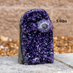 TruEnergy amethyst geode featuring rounded edge for safe handling and decor.