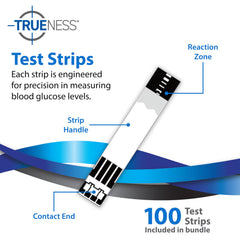 TRUENESS lancets 100-count pack for fewer replacements.