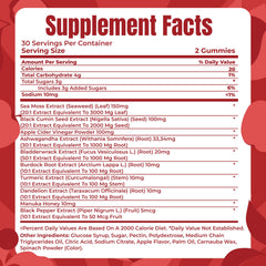 TrueSeaMoss sea moss gummies closeup highlighting rich texture and apple flavor