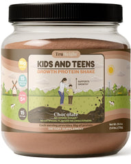 TruHeight Growth Protein Shake bottle with chocolate flavor for kids’ daily protein