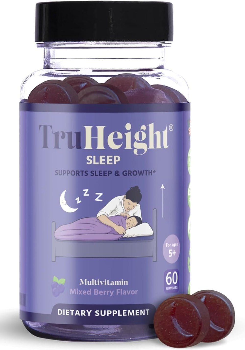 TruHeight Sleep Gummies bottle ready for kids' bedtime routine.